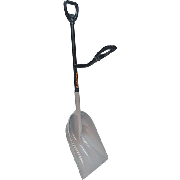 Ergiesystems 30 In. Steel Handle Poly Scoop Shovel