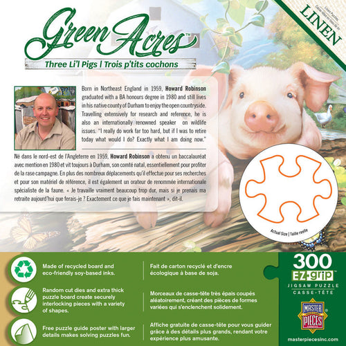 MasterPieces Green Acres Three Lil' Pigs 300 Piece EZ Grip Puzzle (Puzzle Game, 18 x 24)