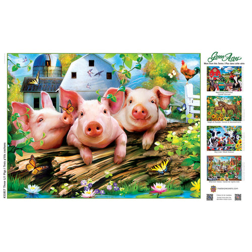 MasterPieces Green Acres Three Lil' Pigs 300 Piece EZ Grip Puzzle (Puzzle Game, 18 x 24)