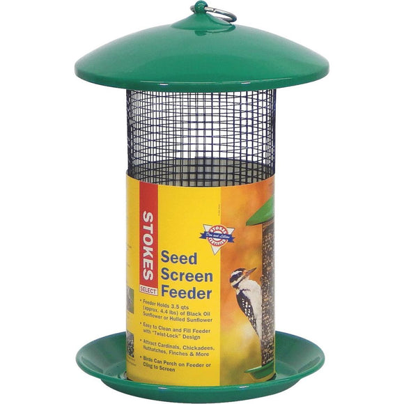 Stokes Select Green Metal Screen Tube Bird Feeder