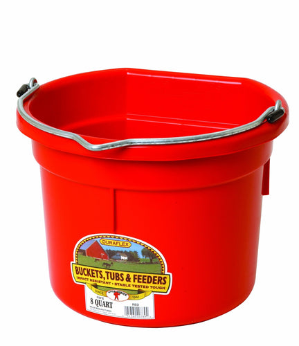 Little Giant 8 Quart Flat Back Plastic Bucket