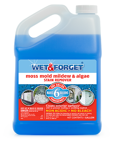 Wet & Forget Outdoor Cleaner Concentrate Moss, Mold, Mildew & Algae Stain Remover