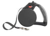 Wigzi Retractable Dog Leash - Gel Handle Black Small
