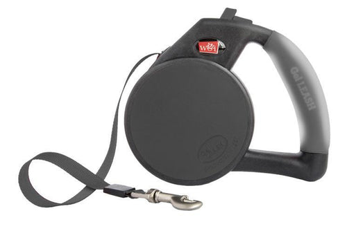 Wigzi Retractable Dog Leash - Gel Handle Black Small