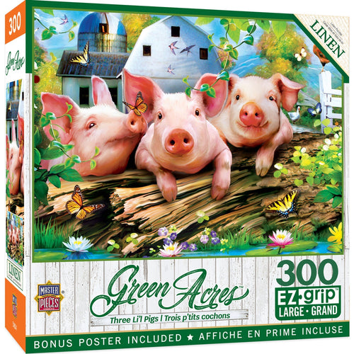 MasterPieces Green Acres Three Lil' Pigs 300 Piece EZ Grip Puzzle