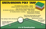 Dize Weathermaster® Brown/Green Poly Tarp