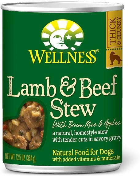 Wellness Natural Lamb and Beef Stew with Brown Rice and Apples Wet Canned Dog Food