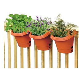 Hanging Garden System, 3-Planters, Clay