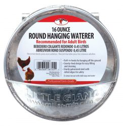 Miller Galvanized Round Hanging Poultry Waterer