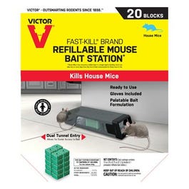 Mouse Bait Station, Refillable, 20-Ct.