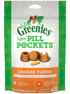 FELINE GREENIES™ PILL POCKETS™ Treats FELINE GREENIES™ PILL POCKETS™ Treats Chicken Flavor