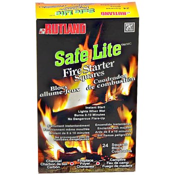Rutland 50C Safe Lite Fire Starter Squares ~ 24 Squares/24 Boxes