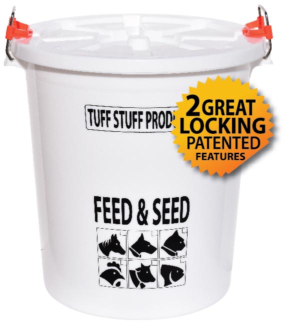 Tuff Stuff Seed And Feed Drum Bucket With Lid