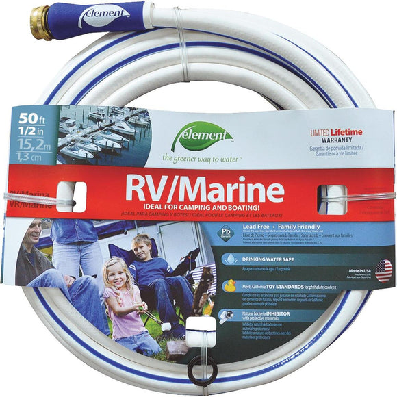 Element 1/2 In. Dia. x 50 Ft. L. Drinking Water Safe RV/Marine Hose