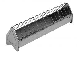 Little Giant 20 in. Galvanized Poultry Trough Feeder with Grate