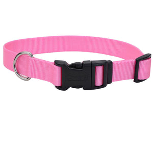 Coastal Pet Adjustable Dog Collar with Plastic Buckle, Buckle-Pink, Neck Size 18"-26"